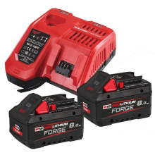 Набір Milwaukee M18 FORGENRG-802 зарядний пристрій 12-18 В, акумулятори Forge 2 шт Li-Ion 18 В 8 Аг 4933498612