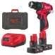Дрель-шуруповёрт ударная аккумуляторная Milwaukee M12 BLPDRC-402С 4933500424