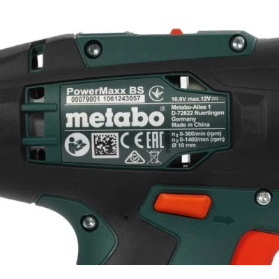 Дриль-шуруповерт акумуляторний Metabo PowerMaxx BS Basic 600080500