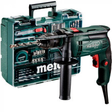 Дрель ударная Metabo SBE 650 + набор аксесуаров 79 шт.  