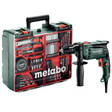 Дрель ударная с набором мастера Metabo SBE 650 SET 600742870