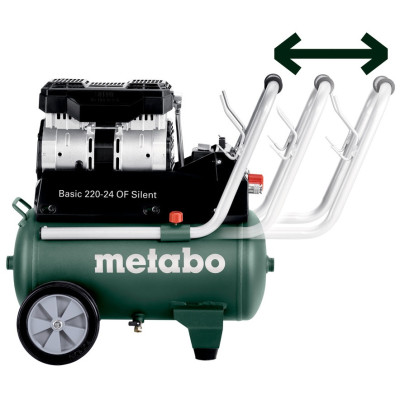 Компресор поршневий безмасляний Metabo Basic 220-24 OF Silent 601593000