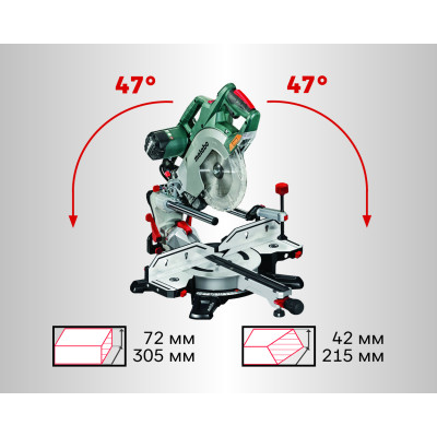 Торцювальна пила Metabo KGSV 72 Xact 611216000