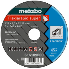 Круг відрізний по сталі Metabo Flexiarapid Super TF 41 125х22.23х1 мм 616189000
