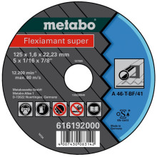 Круг відрізний по сталі Metabo Flexiarapid Super TF 41 125х22.23х1.6 мм 616192000