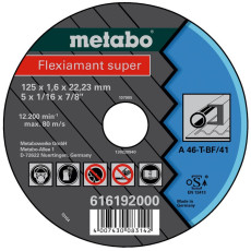 Круг відрізний по сталі Metabo Flexiarapid Super TF 41 125х22.23х1.6 мм 616192000