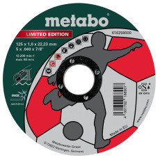 Круг відрізний по нержавіючій сталі Metabo Limited Edition Soccer Inox TF 41 125х22.23х1 мм 616259000