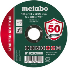 Круг відрізний по нержавіючій сталі Metabo Inox TF 41 125х22.23х1 мм 616263000