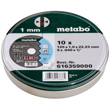 Круги відрізні по нержавіючій сталі 10 шт Metabo Inox TF 41 125х22.23х1 мм 616359000