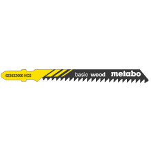 Полотна по дереву для лобзика 25 шт Metabo HCS Basic Wood 74х3 мм T 111 C 623606000