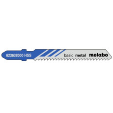 Полотна по металу для лобзика 25 шт Metabo HSS Basic Metal 51х1 мм T 118 B 623618000