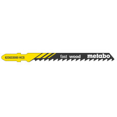 Полотна по дереву для лобзика 25 шт Metabo HCS Fast Wood 75х4 мм T 144 D 623690000