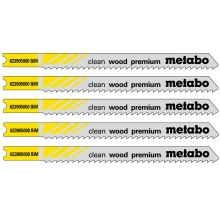 Полотна по дереву для лобзика 5 шт Metabo BiM Clean Wood Premium 82х2.5 мм U 101 BF 623905000