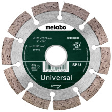 Круг алмазний універсальний Metabo SP-U Universal 125х22.23х2 мм 624296000
