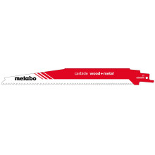 Полотно универсальное для сабельной пилы Metabo Carbide Wood+Metal 225х1.25 мм 8 TPI S 1156 XHM 626560000