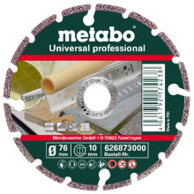 Круг алмазний універсальний Metabo UP Universal professional 76х10х1.2 мм 626873000