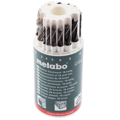 Набір свердел універсальний 18 шт Metabo 3-10 мм 627190000