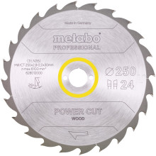 Диск пильний по дереву Metabo Power Cut Wood - Professional 250х30х24 628012000