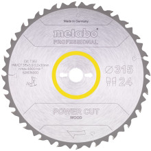 Диск пильный по дереву Metabo Power Cut Wood - Professional 315х30х24 628016000