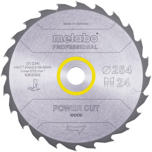 Диск пильный по дереву Metabo Power Cut Wood - Professional 254х30х24 628025000