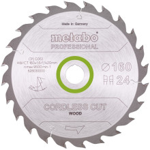 Диск пильний по дереву Metabo Cordless Cut Wood - Professional 160х20х24 628030000