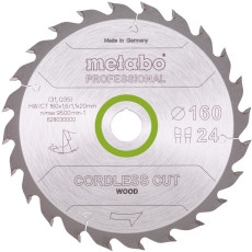 Диск пильний по дереву Metabo Cordless Cut Wood - Professional 160х20х24 628030000