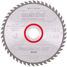 Диск пильний по дереву Metabo Precision Cut Wood - Professional 190х30х48 628035000