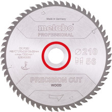 Диск пильный по дереву Metabo Precision Cut Wood - Professional 210х30х56 628040000