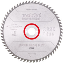 Диск пильний по дереву Metabo Precision Cut Wood - Professional 250х30х60 628049000