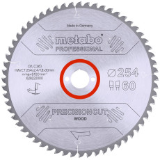 Диск пильний по дереву Metabo Precision Cut Wood - Professional 254х30х60 628222000