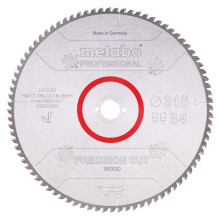Диск пильный по дереву Metabo Precision Cut Wood - Professional 315х30х84 628225000