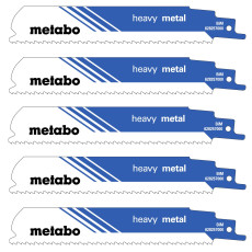 Полотна по металлу для сабельной пилы 5 шт Metabo Heavy Metal 150х1.1 мм 8-10 TPI S 926 CHF 628257000