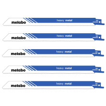 Полотна по металу для шабельної пили 5 шт Metabo Heavy Metal 300х1.25 мм 10-14 TPI S 1225 VF 628263000