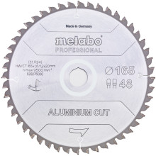 Диск пильний по алюмінію Metabo Aluminium Cut - Professional 165х20х48 628276000