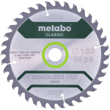 Диск пильний по дереву Metabo Cordless Cut Wood - Classic 165х20х36 628279000