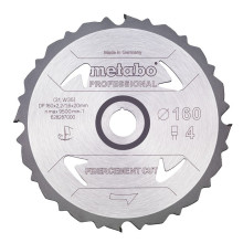 Диск пильний по фіброцементу Metabo Fibercement Cut - Professional 160х20х4 628287000