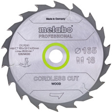 Диск пильний по дереву Metabo Cordless Cut Wood - Professional 165х20х18 628294000