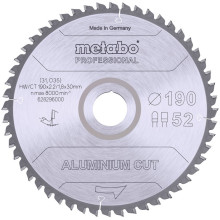 Диск пильний по алюмінію Metabo Aluminium Cut - Professional 190х30х52 628296000