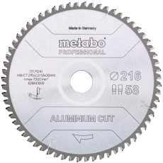 Диск пильний по алюмінію Metabo Aluminium Cut - Professional 216х30х58 628443000