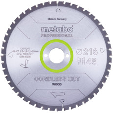 Диск пильний по дереву Metabo Cordless Cut Wood - Professional 216х30х48 628445000