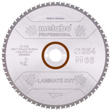Диск пильный по ламинату Metabo Laminate Cut - Professional 254х30х66 628446000