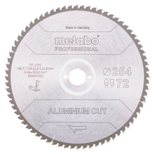 Диск пильний по алюмінію Metabo Aluminium Cut - Professional 254х30х72 628447000