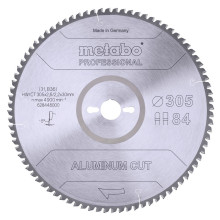 Диск пильний по алюмінію Metabo Aluminium Cut - Professional 306х30х84 628448000