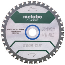 Диск пильний по металевим сендвіч-панелям Metabo Steel Cut/Sandwich Panel - Classic 165х20х40 628651000 B
