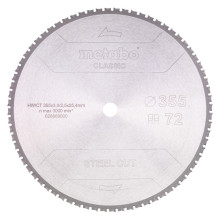 Диск пильный по стали Metabo Steel Cut - Classic 355х25.4х72 628669000
