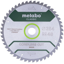 Диск пильний по дереву Metabo Cordless Cut Wood - Classic 254х30х48 628690000