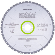 Диск пильний по дереву Metabo Cordless Cut Wood - Professional 254х30х48 628692000