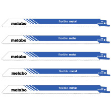 Полотна по металу для шабельної пили 5 шт Metabo Flexible Metal 225х0.9 мм 14 TPI S 1122 BF 631494000