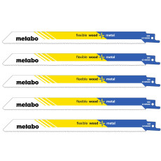 Полотна універсальні для шабельної пили 5 шт Metabo Flexible Wood + Metal 225х0.9 мм 10-14 TPI S 1122 VF 631495000