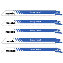 Полотна по металу для шабельної пили 5 шт Metabo Heavy Metal 200х1.25 мм 14 TPI S 1025 BF 631909000
